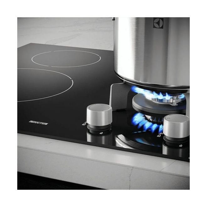 Cooktop Híbrido A Gás E Indução 4 Zonas Preto Electrolux (IE60H) 220V