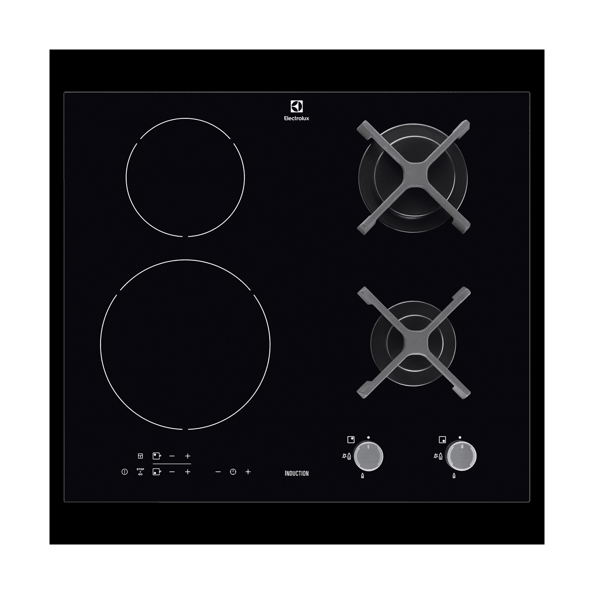 Cooktop Híbrido A Gás E Indução 4 Zonas Preto Electrolux (IE60H) 220V