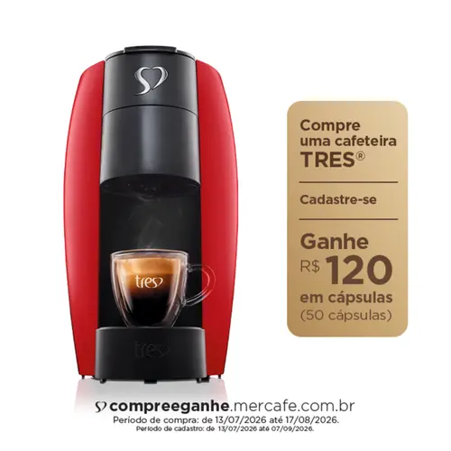 Três Coracões Cafeteira Três G1 Lov Basic Vermelha 127v