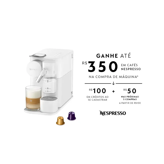 Nespresso Cafeteira Lattissima One Branca F121-Br-Wh-Ne-127v