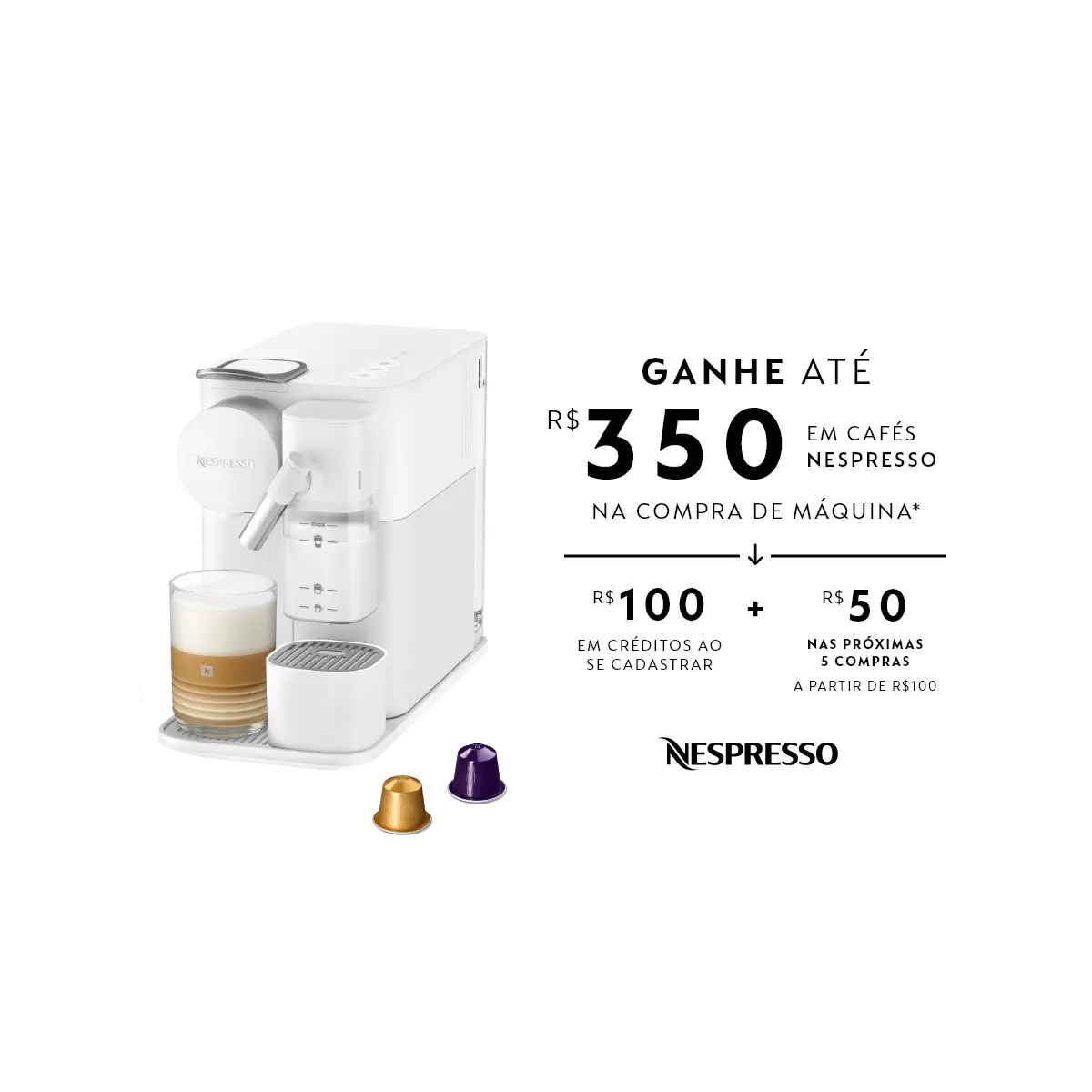 Nespresso Cafeteira Lattissima One Branca F121-Br-Wh-Ne-127v