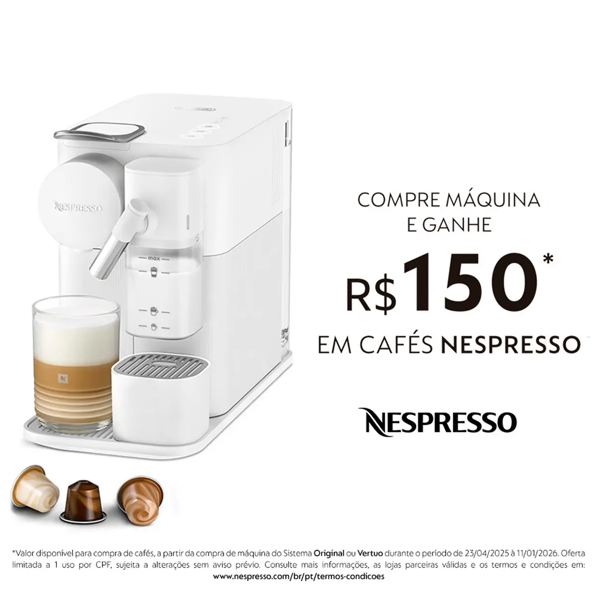 Nespresso Cafeteira Lattissima One Branca F121-Br-Wh-Ne-127v