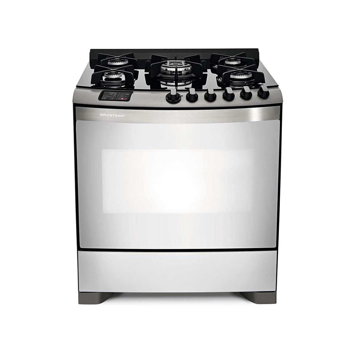 Fogão Brastemp Ative! BFS5VAR 5 bocas, Grill. Timer e Painel Digital